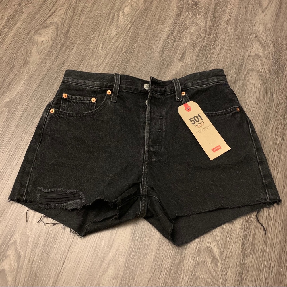 Brand New Levi’s 501 High Rise Black Shorts